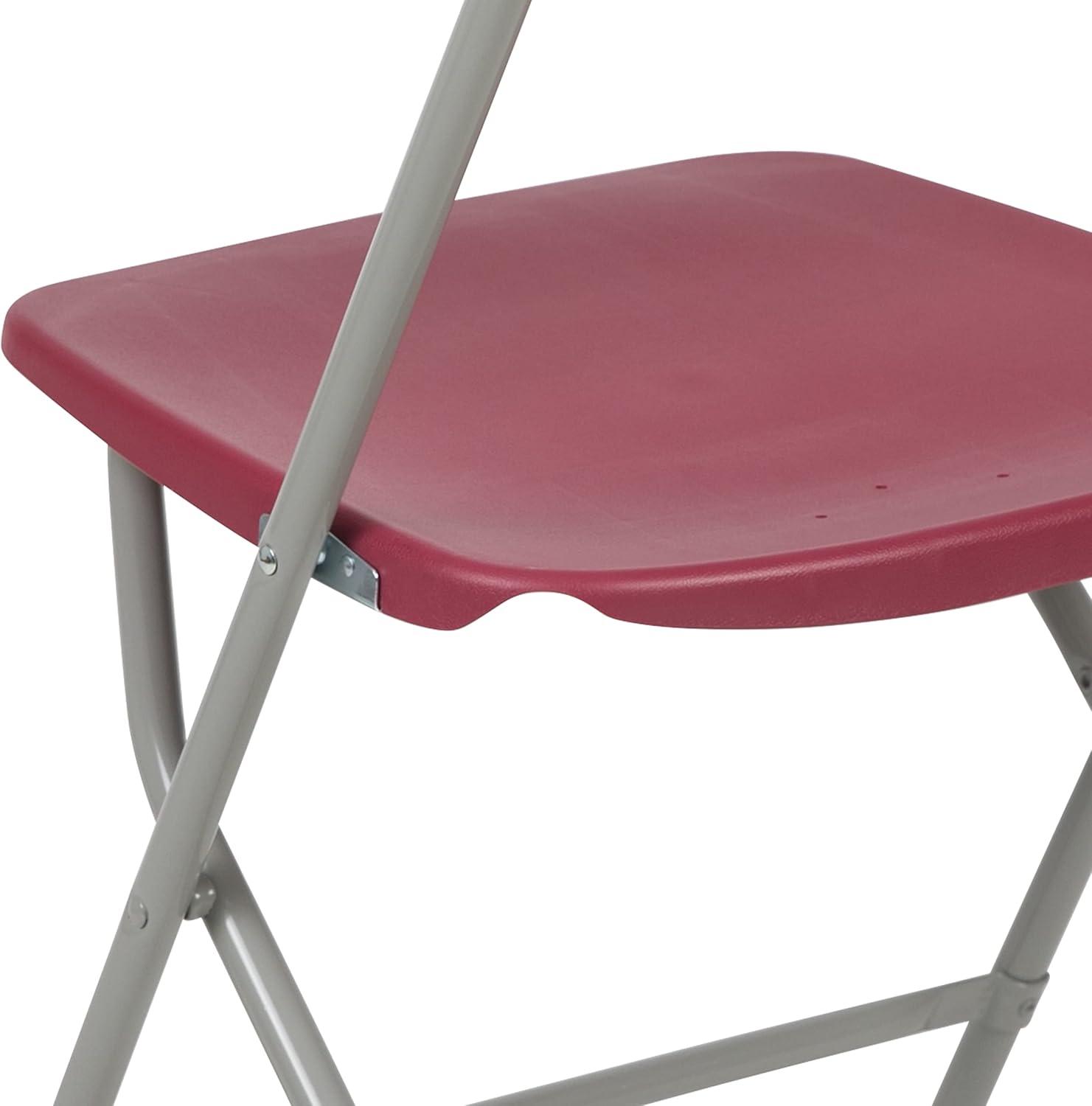 imageFlash Furniture Hercules Series Plastic Folding Chair White 4 Pack 650LB Weight Capacity Comfortable Event ChairLightweight Folding ChairRed