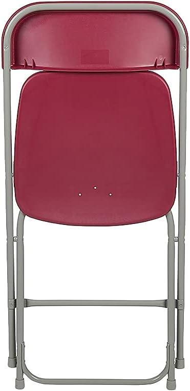 imageFlash Furniture Hercules Series Plastic Folding Chair White 4 Pack 650LB Weight Capacity Comfortable Event ChairLightweight Folding ChairRed