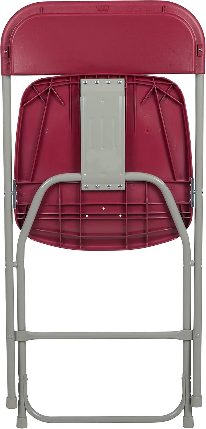 imageFlash Furniture Hercules Series Plastic Folding Chair White 4 Pack 650LB Weight Capacity Comfortable Event ChairLightweight Folding ChairRed