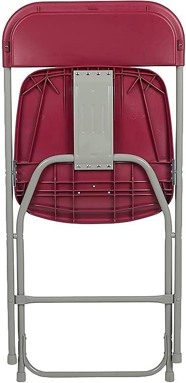 imageFlash Furniture Hercules Series Plastic Folding Chair White 4 Pack 650LB Weight Capacity Comfortable Event ChairLightweight Folding ChairRed