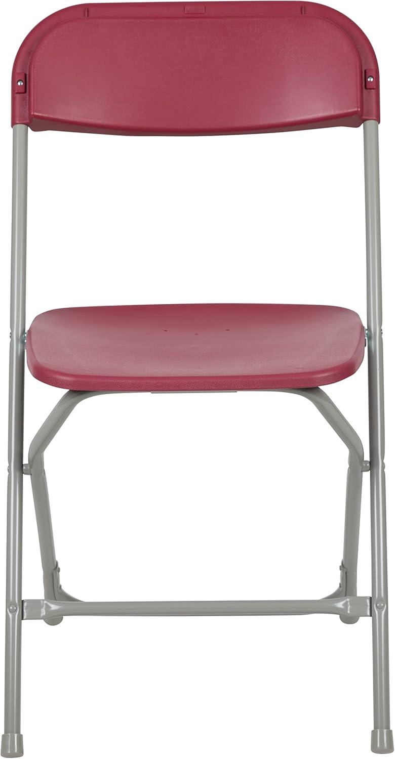 imageFlash Furniture Hercules Series Plastic Folding Chair White 4 Pack 650LB Weight Capacity Comfortable Event ChairLightweight Folding ChairRed