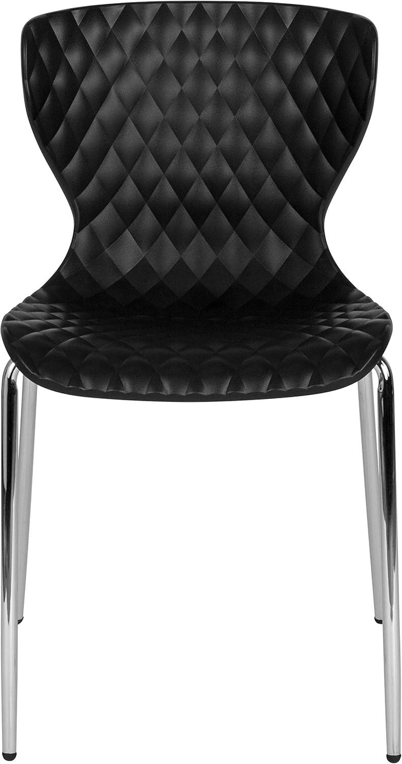 imageFlash Furniture Lowell Contemporary Design Citrus Green Plastic Stack ChairBlack