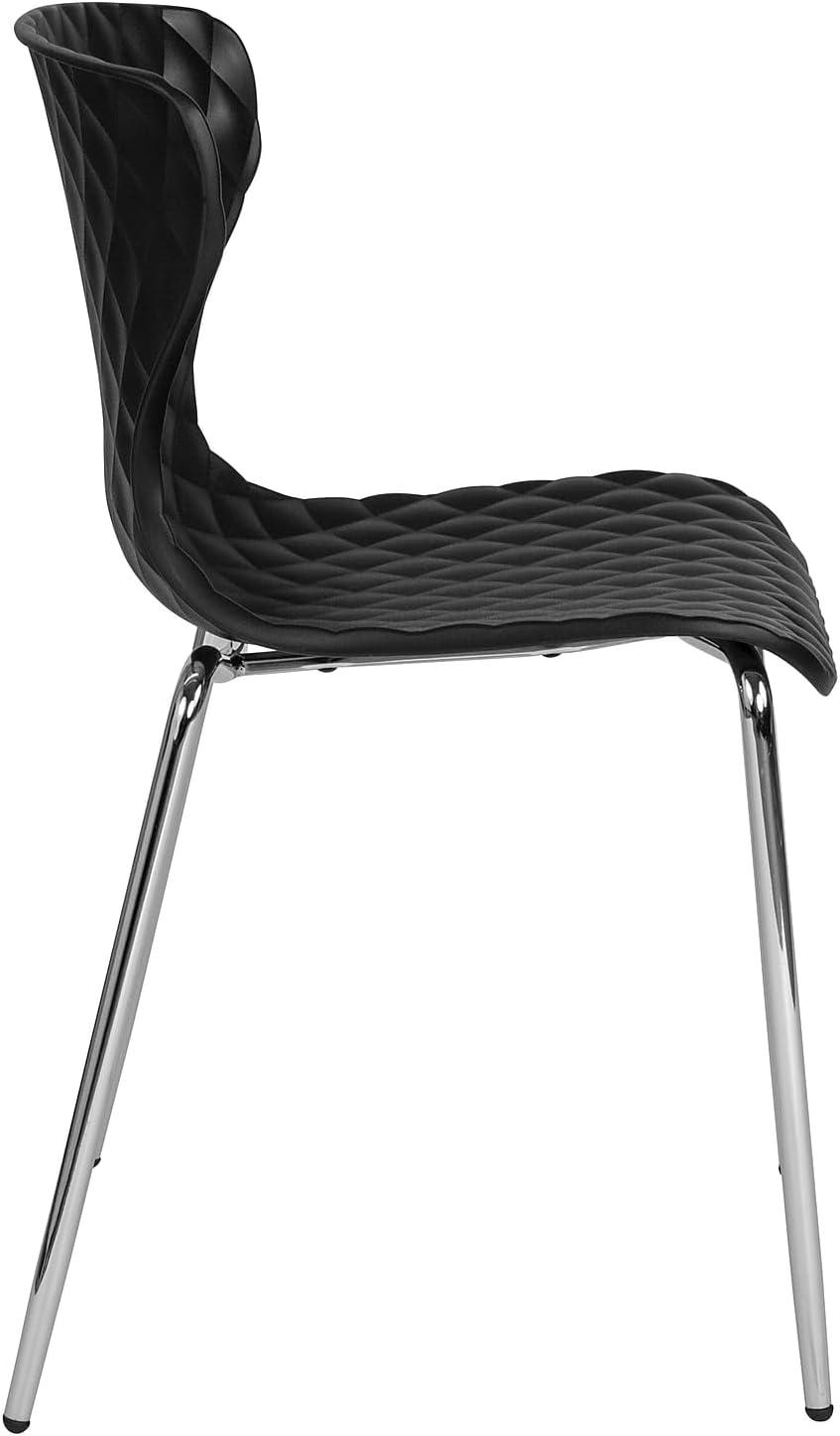 imageFlash Furniture Lowell Contemporary Design Citrus Green Plastic Stack ChairBlack