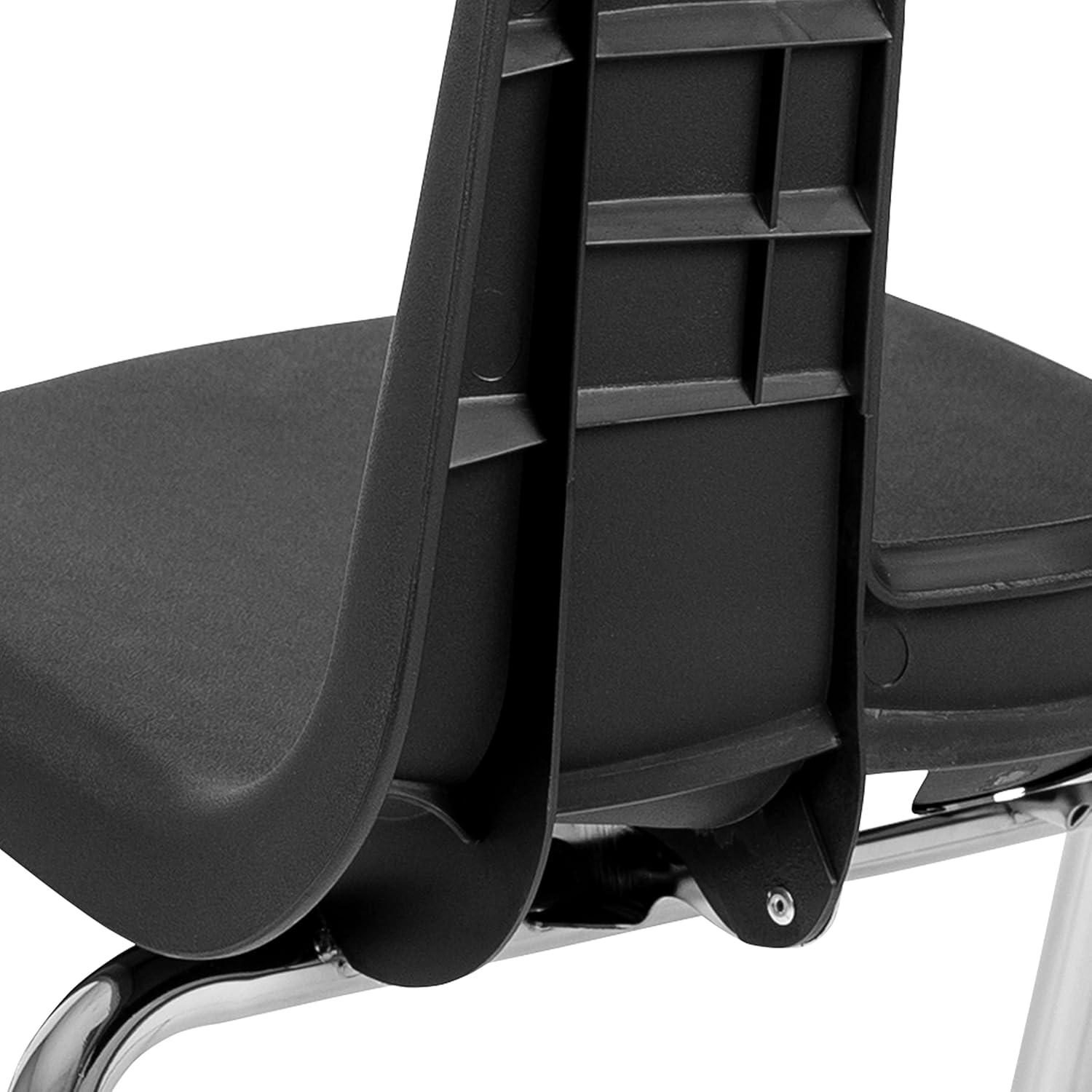 imageFlash Furniture Mickey Advantage Black Student Stack School Chair 12inchBlack