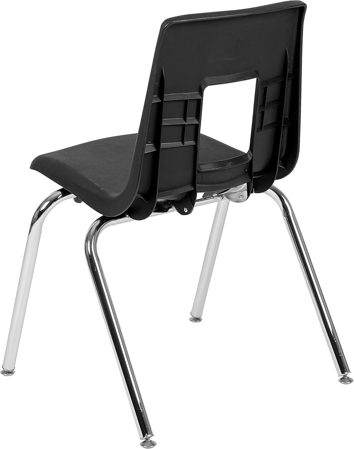 imageFlash Furniture Mickey Advantage Black Student Stack School Chair 12inchBlack