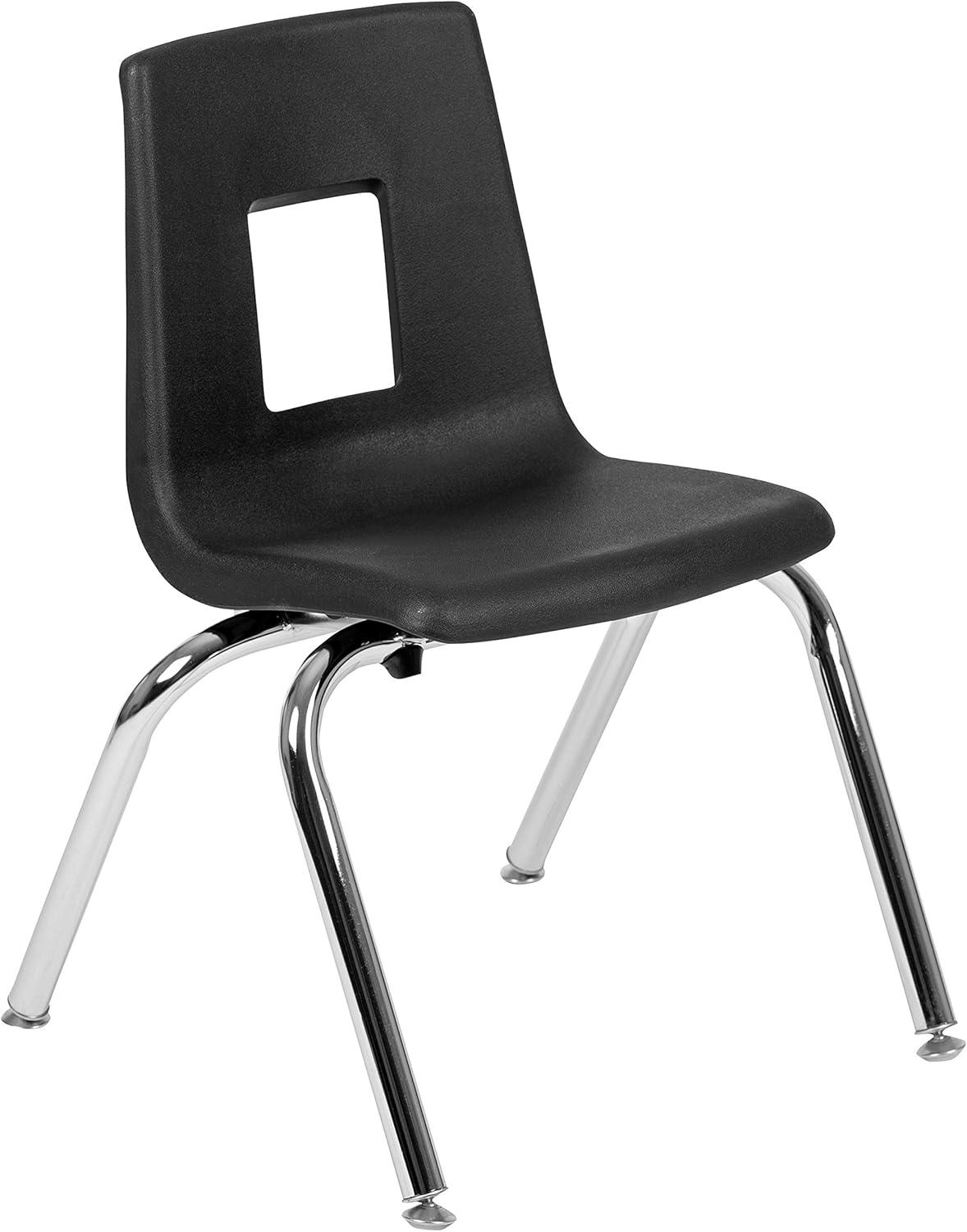 imageFlash Furniture Mickey Advantage Black Student Stack School Chair 12inchBlack