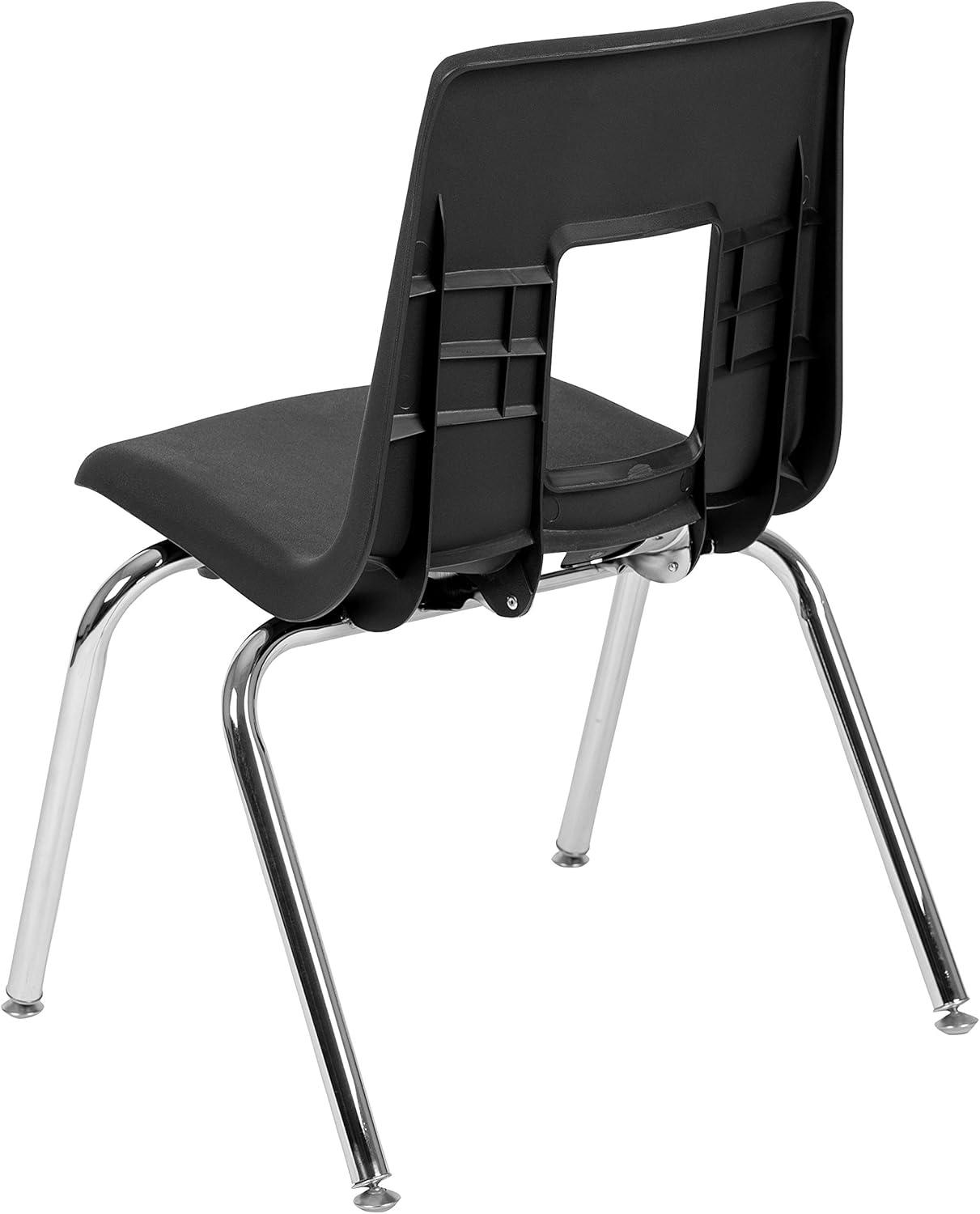 imageFlash Furniture Mickey Advantage Black Student Stack School Chair 12inchBlack