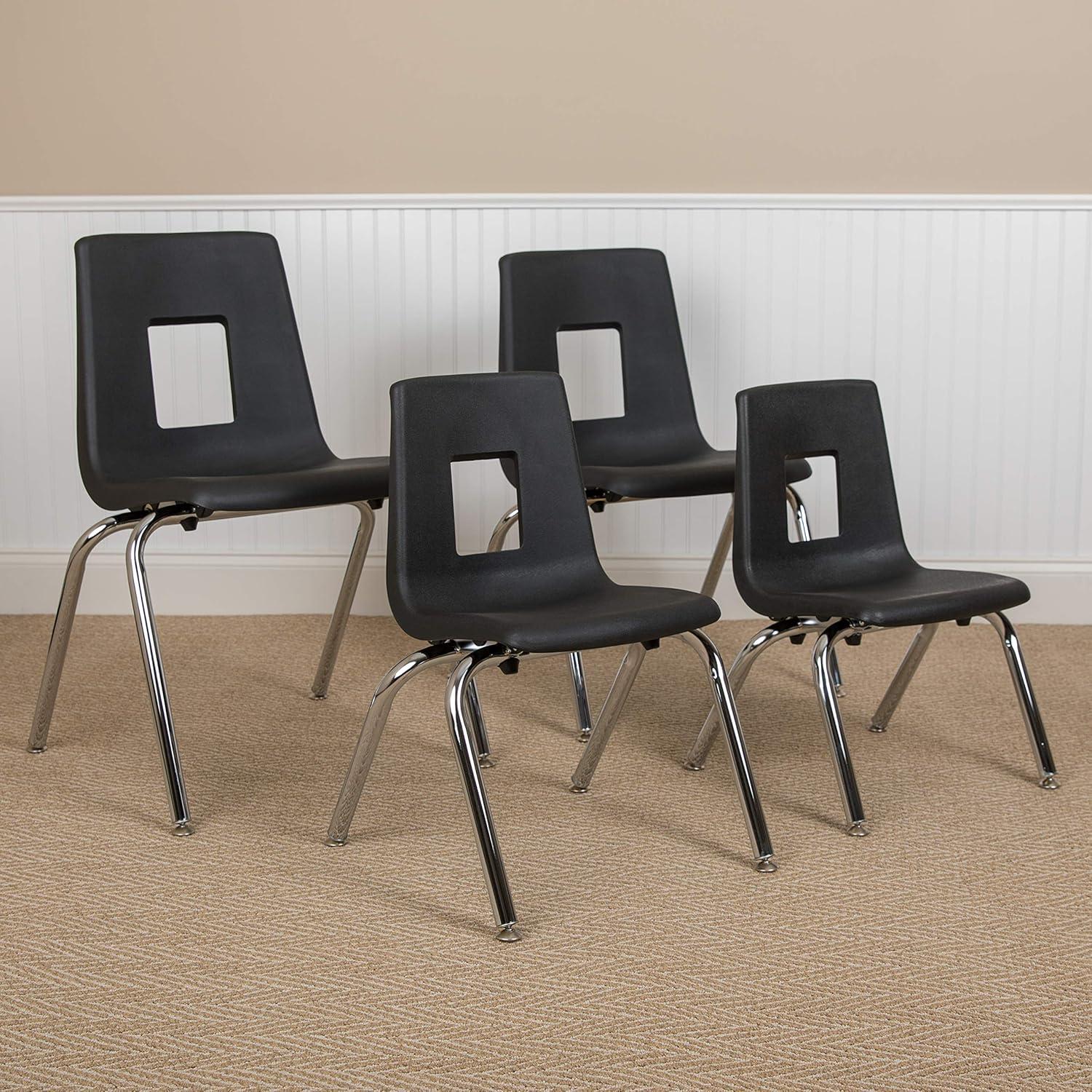 imageFlash Furniture Mickey Advantage Black Student Stack School Chair 12inchBlack