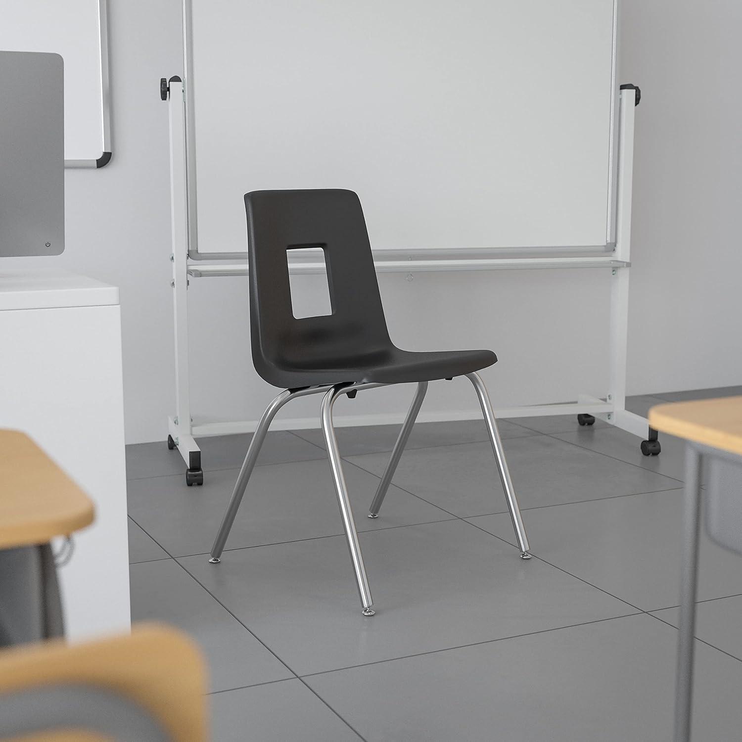 imageFlash Furniture Mickey Advantage Black Student Stack School Chair 12inchBlack