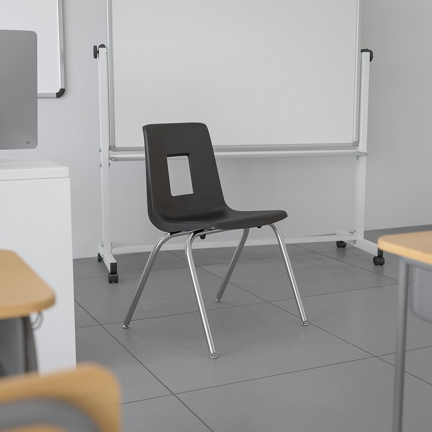 imageFlash Furniture Mickey Advantage Black Student Stack School Chair 12inchBlack