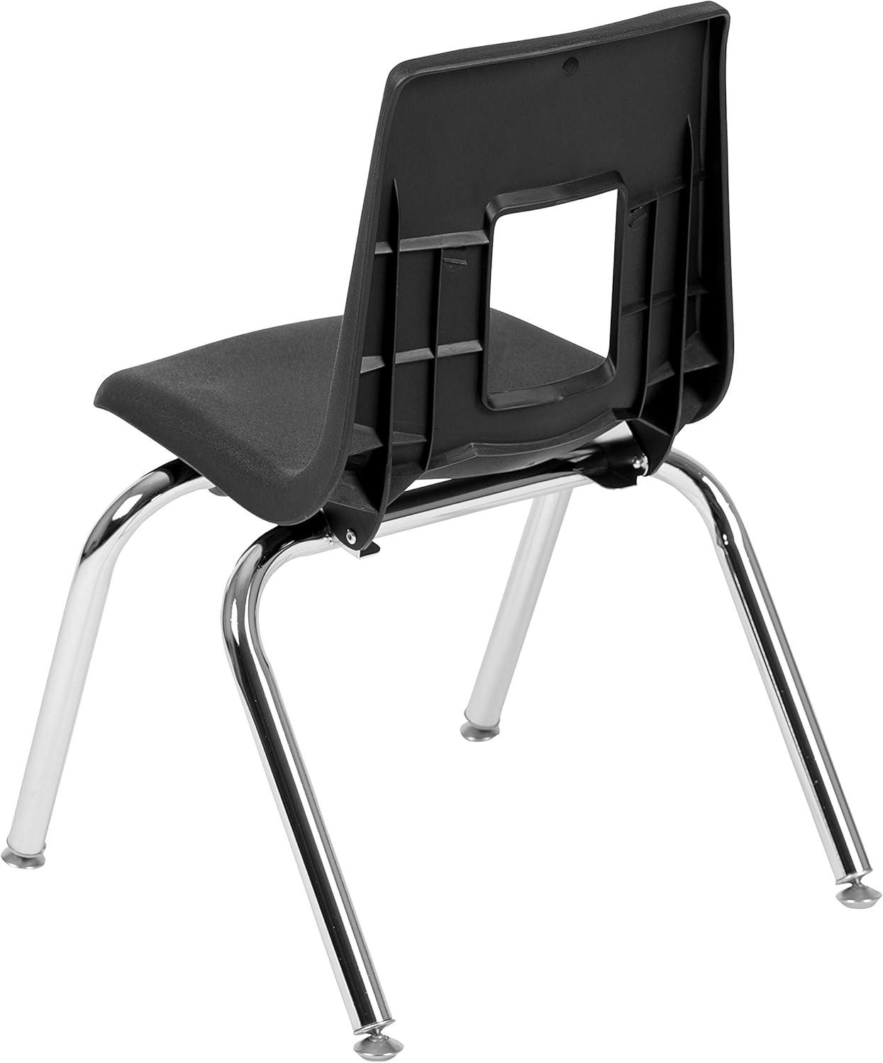 imageFlash Furniture Mickey Advantage Black Student Stack School Chair 12inchBlack