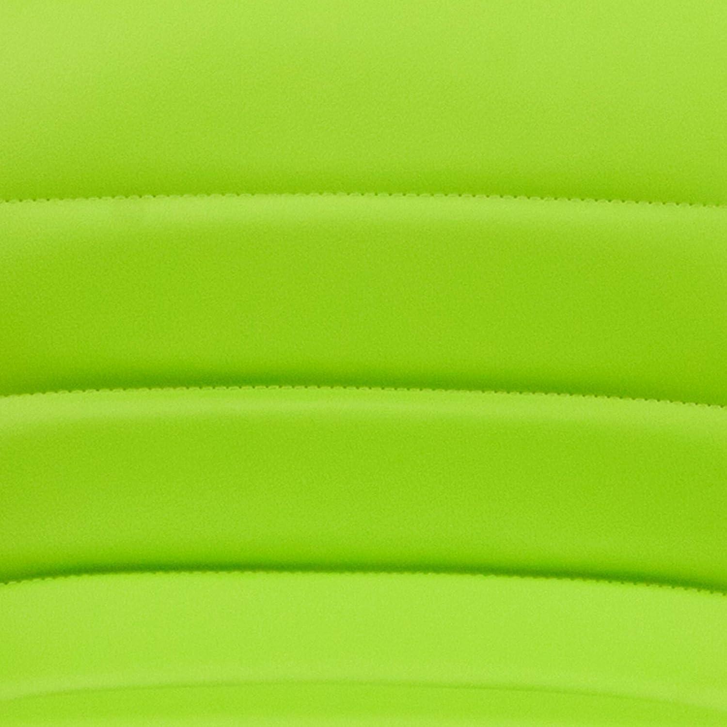 imageFlash Furniture Vincent Modern Adjustable Height Barstool with Footrest and Padded MidBack Upholstered Vinyl BarCounter Height Stool WhiteChromeGreen