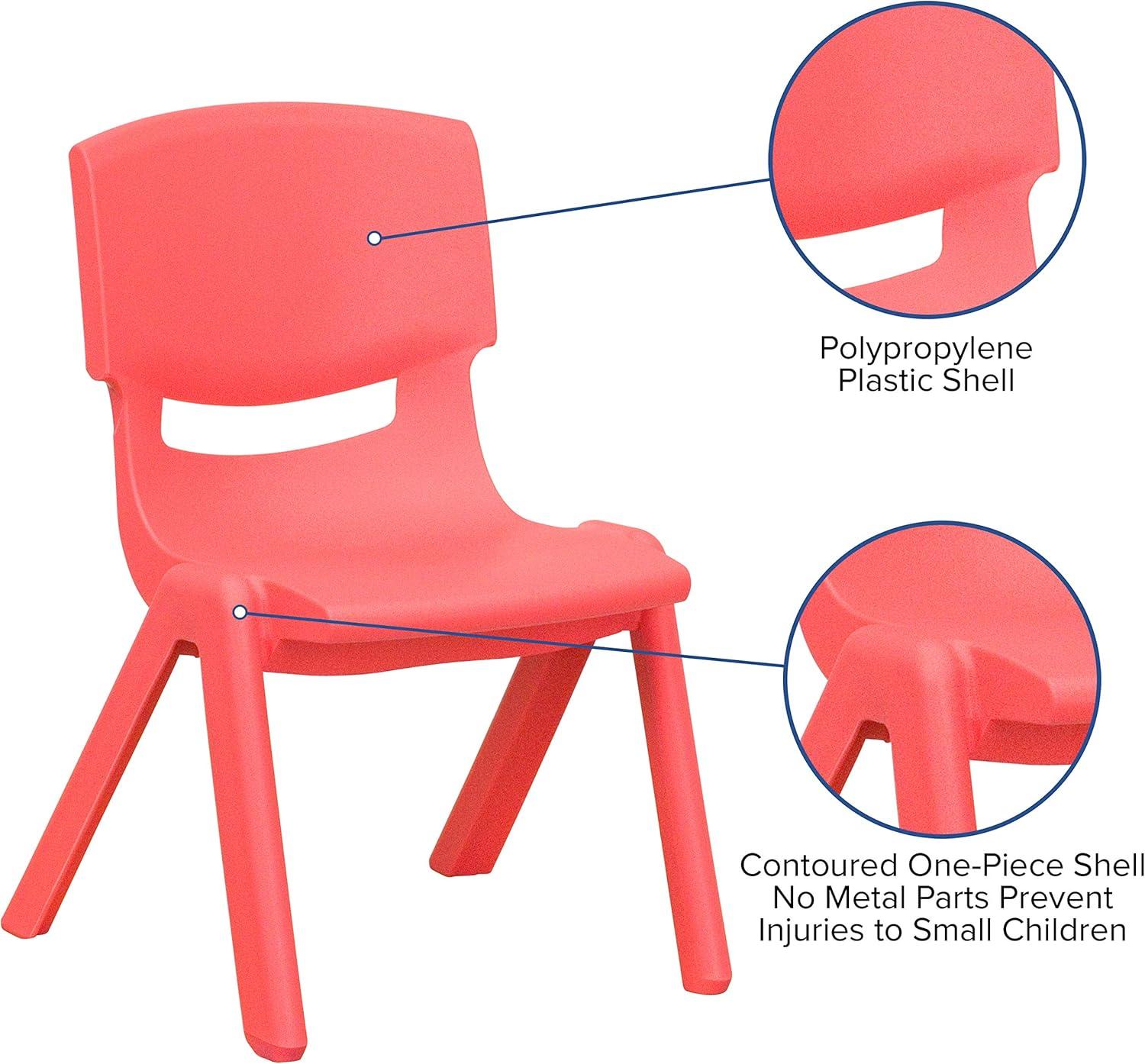 imageFlash Furniture Whitney 2 Pack Green Plastic Stackable School Chair with 105 Seat HeightRed