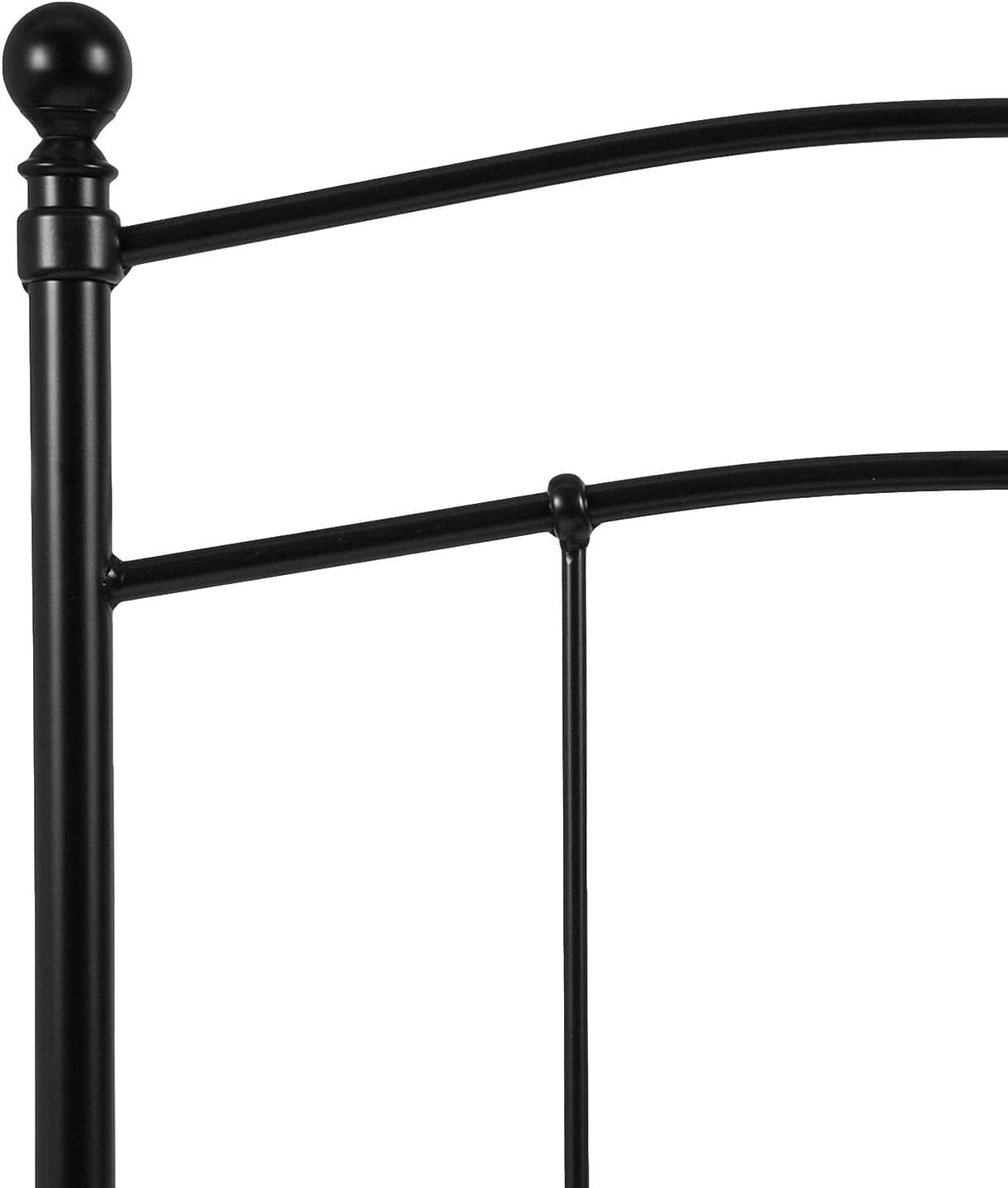 imageFlash Furniture Woodstock Decorative Black Metal Queen Size Open Slat Headboard with Round PostsBlack