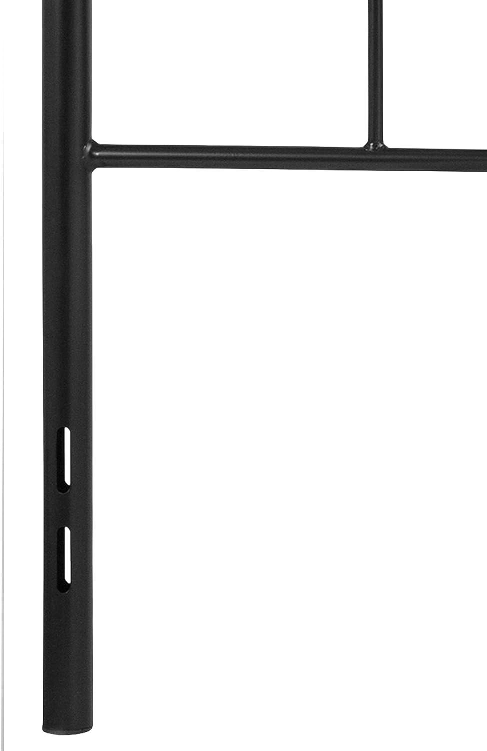 imageFlash Furniture Woodstock Decorative Black Metal Queen Size Open Slat Headboard with Round PostsBlack