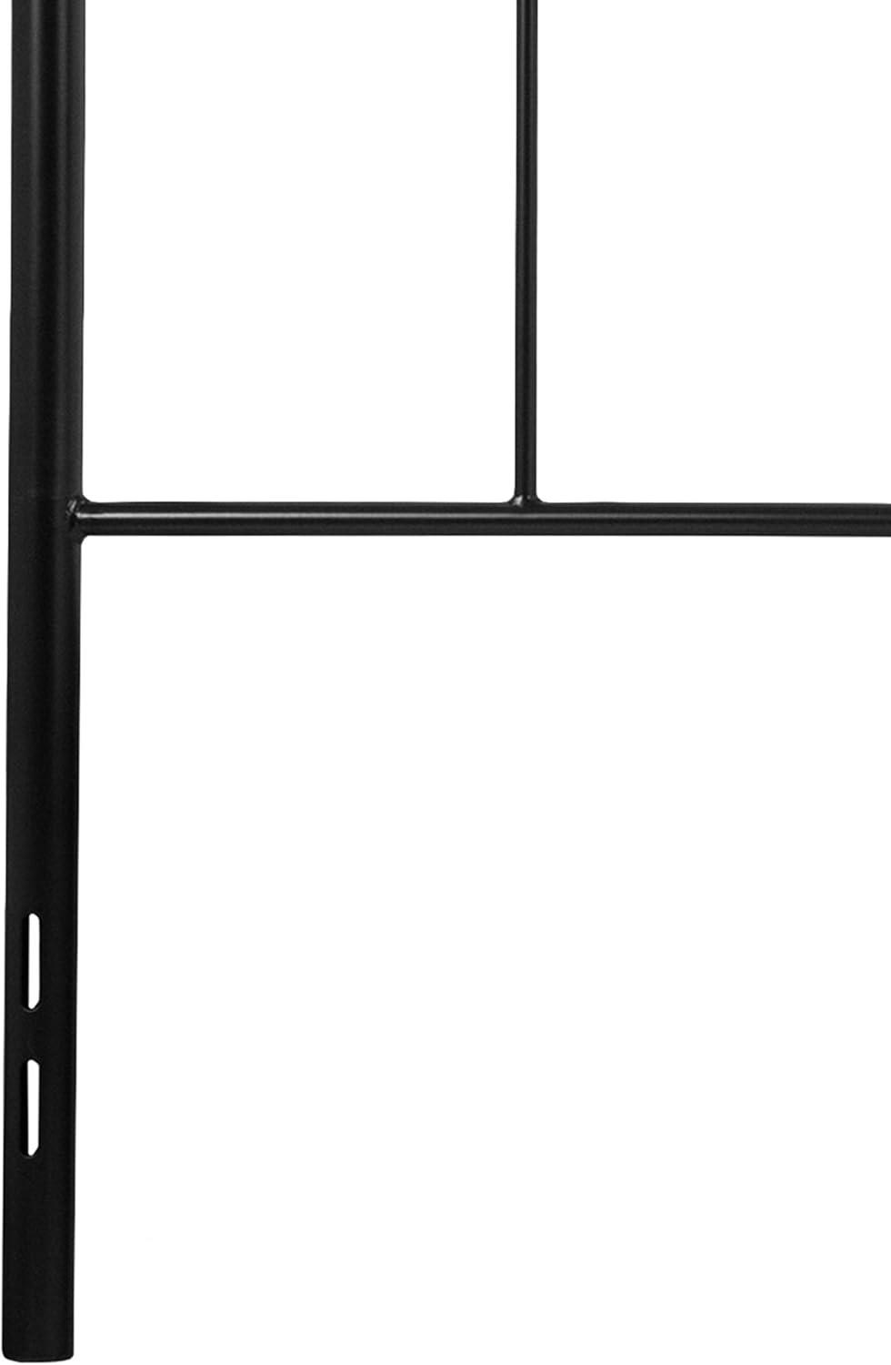 imageFlash Furniture Woodstock Decorative Black Metal Queen Size Open Slat Headboard with Round PostsBlack