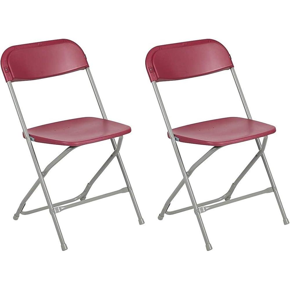 imageFlash Furniture Hercules Series Plastic Folding Chair White 4 Pack 650LB Weight Capacity Comfortable Event ChairLightweight Folding ChairRed