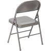 Flash Furniture 4 Pack HERCULES Series Double Braced Red Metal Folding Chair(Grey)