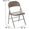 Flash Furniture 4 Pack HERCULES Series Double Braced Red Metal Folding Chair(Grey)