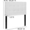 Flash Furniture Bedford Box Stitch Tufted Upholstered Twin Size Headboard in Black Fabric(White)