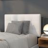 Flash Furniture Bedford Box Stitch Tufted Upholstered Twin Size Headboard in Black Fabric(White)