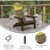 Flash Furniture Charlestown Commercial Folding Adirondack Chair – Mahogany – Poly Resin – Indoor/Outdoor – Weather Resistant(Mahogany)