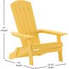 Flash Furniture Charlestown Commercial Folding Adirondack Chair – Mahogany – Poly Resin – Indoor/Outdoor – Weather Resistant(Yellow)