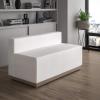 Flash Furniture HERCULES Alon Series Black LeatherSoft Chair with Brushed Stainless Steel Base(Melrose White)