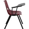 Flash Furniture HERCULES Series 661 lb. Capacity Black Ergonomic Shell Stack Chair with Black Frame and 16” Seat Height(Burgundy)