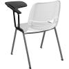 Flash Furniture HERCULES Series 661 lb. Capacity Black Ergonomic Shell Stack Chair with Black Frame and 16” Seat Height(White)