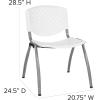Flash Furniture HERCULES Series 880 lb. Capacity Black Plastic Stack Chair with Titanium Gray Powder Coated Frame(White)