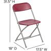 Flash Furniture Hercules Series Plastic Folding Chair – White – 4 Pack 650LB Weight Capacity Comfortable Event Chair-Lightweight Folding Chair(Red)