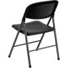 Flash Furniture Hercules Series Plastic Folding Chairs, Lightweight Commercial Event Chairs with 330-lb. Static Weight Capacity, Set of 4, White(Black/Charcoal Frame)