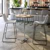 Flash Furniture Lars 36” Round Wood Cocktail Table with 30” and 42” Columns, Wood Bar Height Table for Commercial or Residential Use, Natural(Natural)