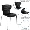 Flash Furniture Lowell Contemporary Design Citrus Green Plastic Stack Chair(Black)