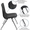 Flash Furniture Mickey Advantage Black Student Stack School Chair – 12-inch(Black)