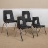 Flash Furniture Mickey Advantage Black Student Stack School Chair – 12-inch(Black)