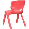 Flash Furniture Whitney 2 Pack Green Plastic Stackable School Chair with 10.5” Seat Height(Red)