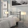 Flash Furniture Woodstock Decorative Black Metal Queen Size Open Slat Headboard with Round Posts(Black)