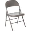 Flash Furniture 4 Pack HERCULES Series Double Braced Red Metal Folding Chair(Grey)