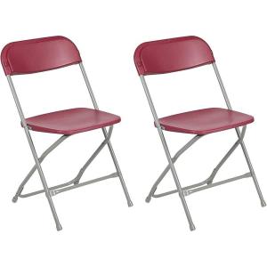 Flash Furniture Hercules Series Plastic Folding Chair – White – 4 Pack 650LB Weight Capacity Comfortable Event Chair-Lightweight Folding Chair(Red)