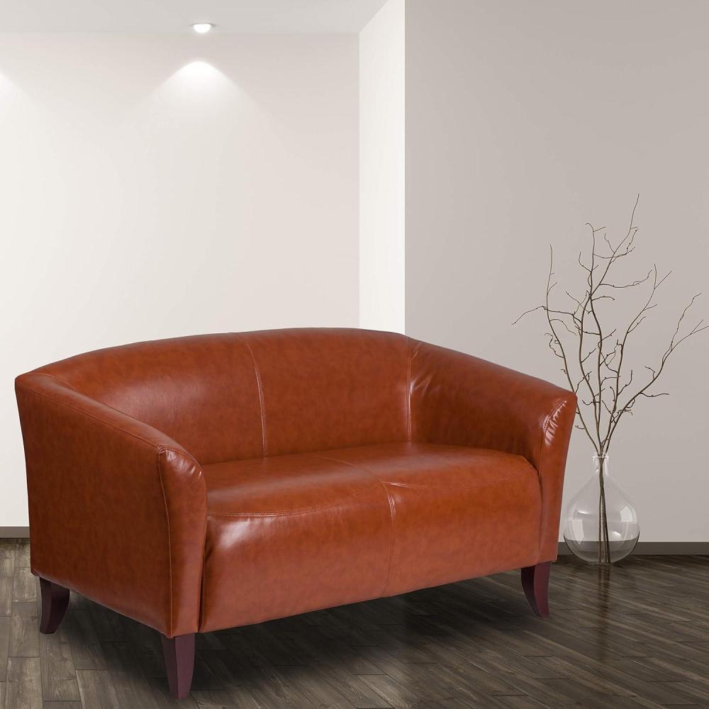 imageFlash Furniture HERCULES Imperial Series Cognac LeatherSoft Loveseat