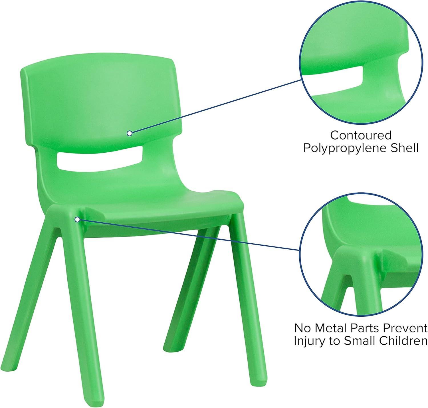 image:imageFlash Furniture Whitney 2 Pack Green Plastic Stackable School Chair with 1325quot Seat Height