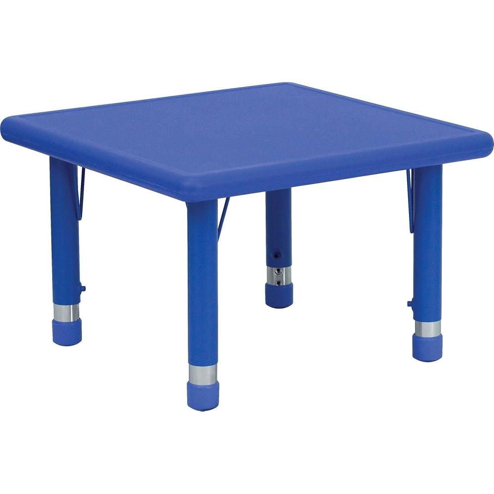 image:imageFlash Furniture Wren 24quot Square Natural Plastic Height Adjustable Activity TableBlue