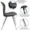 Flash Furniture Advantage Titan Black Student Stack School Chair – 18-inch(Black)