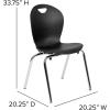 Flash Furniture Advantage Titan Black Student Stack School Chair – 18-inch(Black)