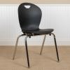 Flash Furniture Advantage Titan Black Student Stack School Chair – 18-inch(Black)