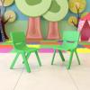Flash Furniture Whitney 2 Pack Green Plastic Stackable School Chair with 13.25″ Seat Height