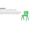 Flash Furniture Whitney 2 Pack Green Plastic Stackable School Chair with 13.25″ Seat Height