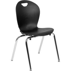 Flash Furniture Advantage Titan Black Student Stack School Chair – 18-inch(Black)